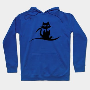 Cat Halloween Black Silhouette Spooky Animal Pet Hoodie